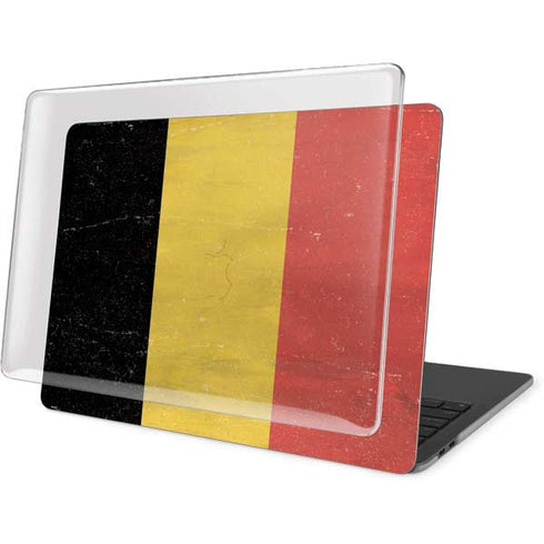 Belgium Flag Distressed MacBook Pro 13in (2020) Case plus Skin